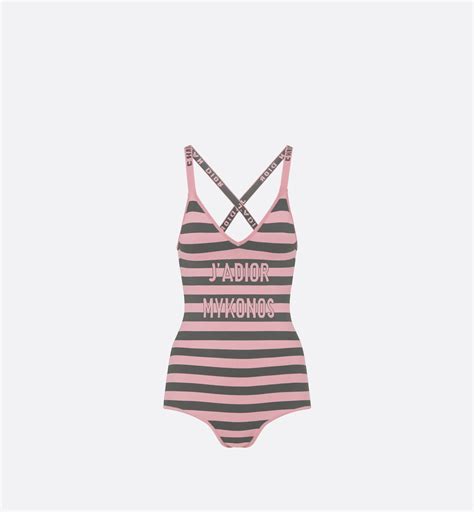 Dioriviera Ibiza Bodysuit Pink Technical Mesh with Marinière 